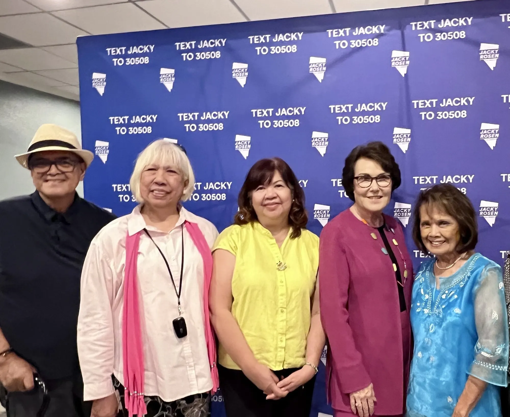 Margie with community leaders at a rally