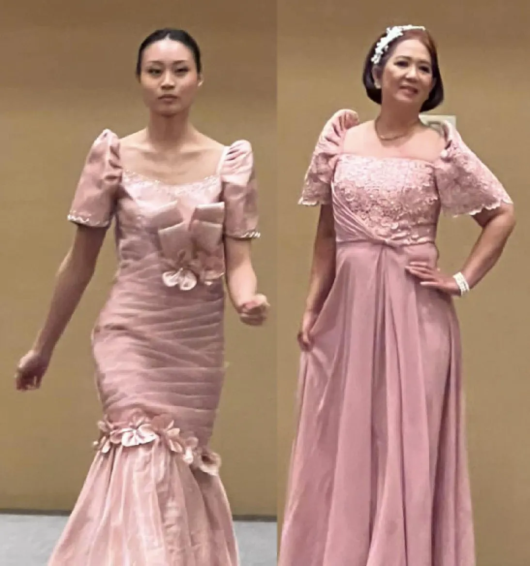 Models in Filipiniana gowns
