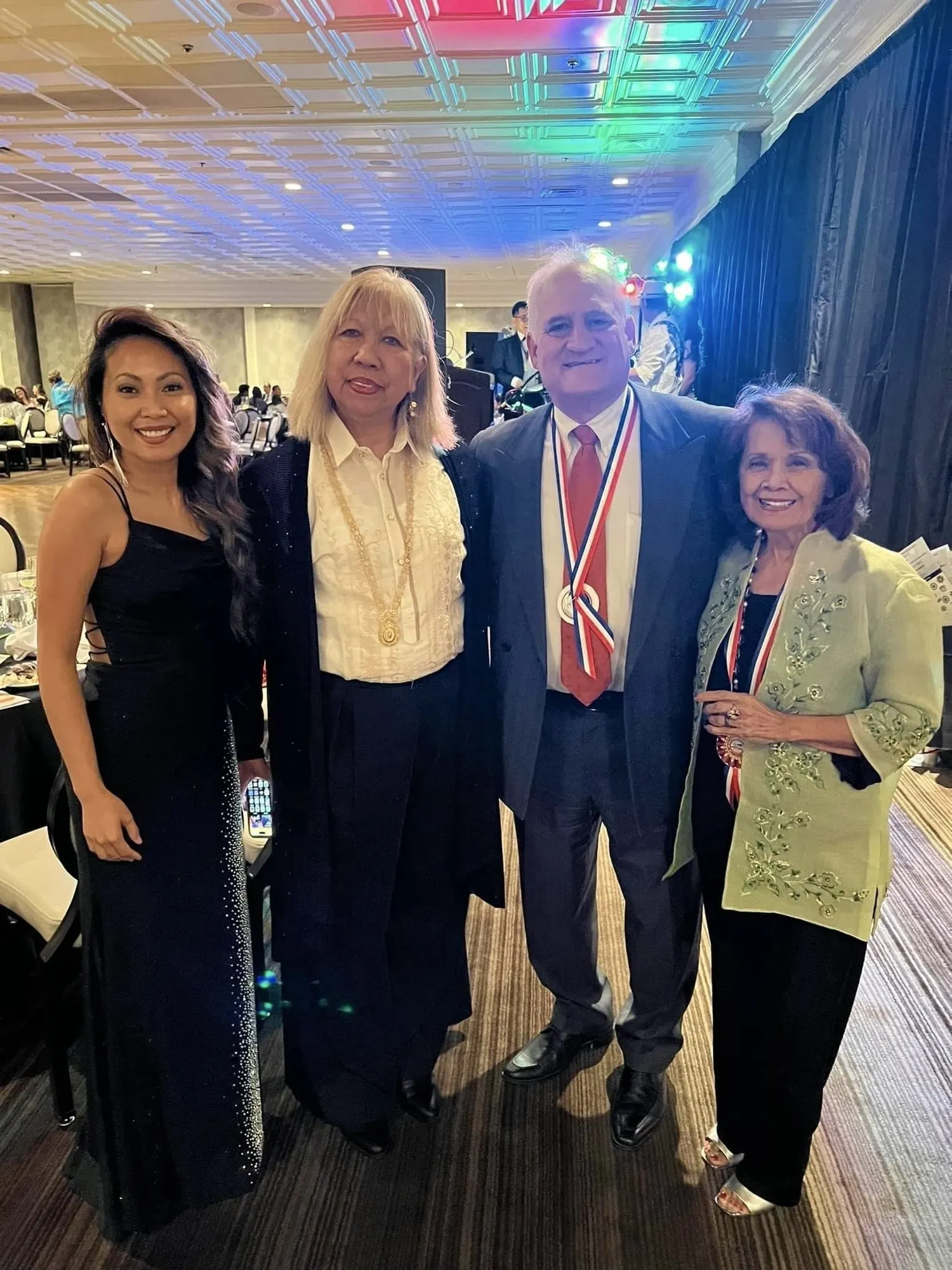Guests dressed up for a gala
