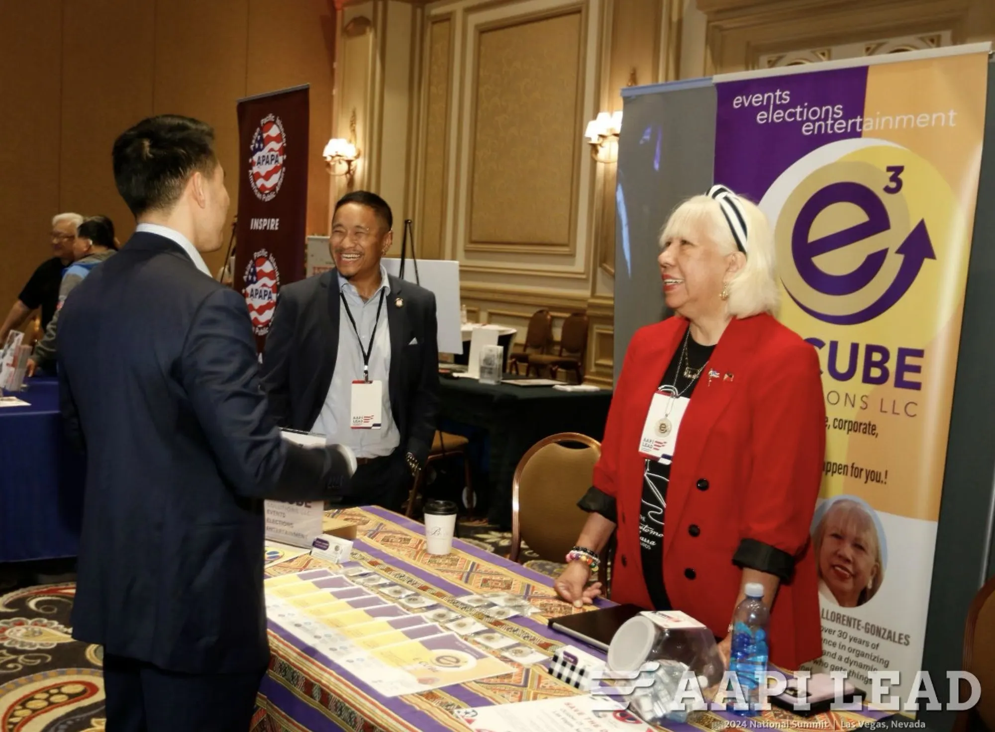 The E Cube booth at an expo