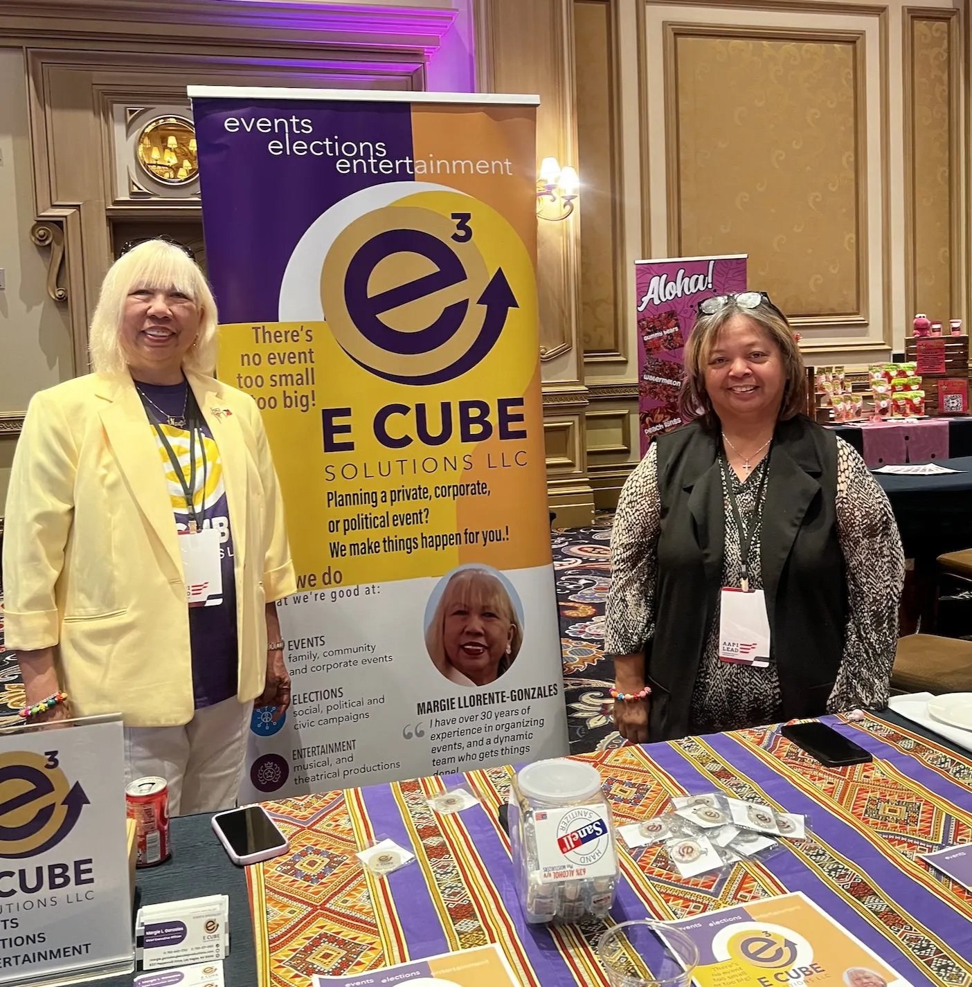 The E Cube team at their booth