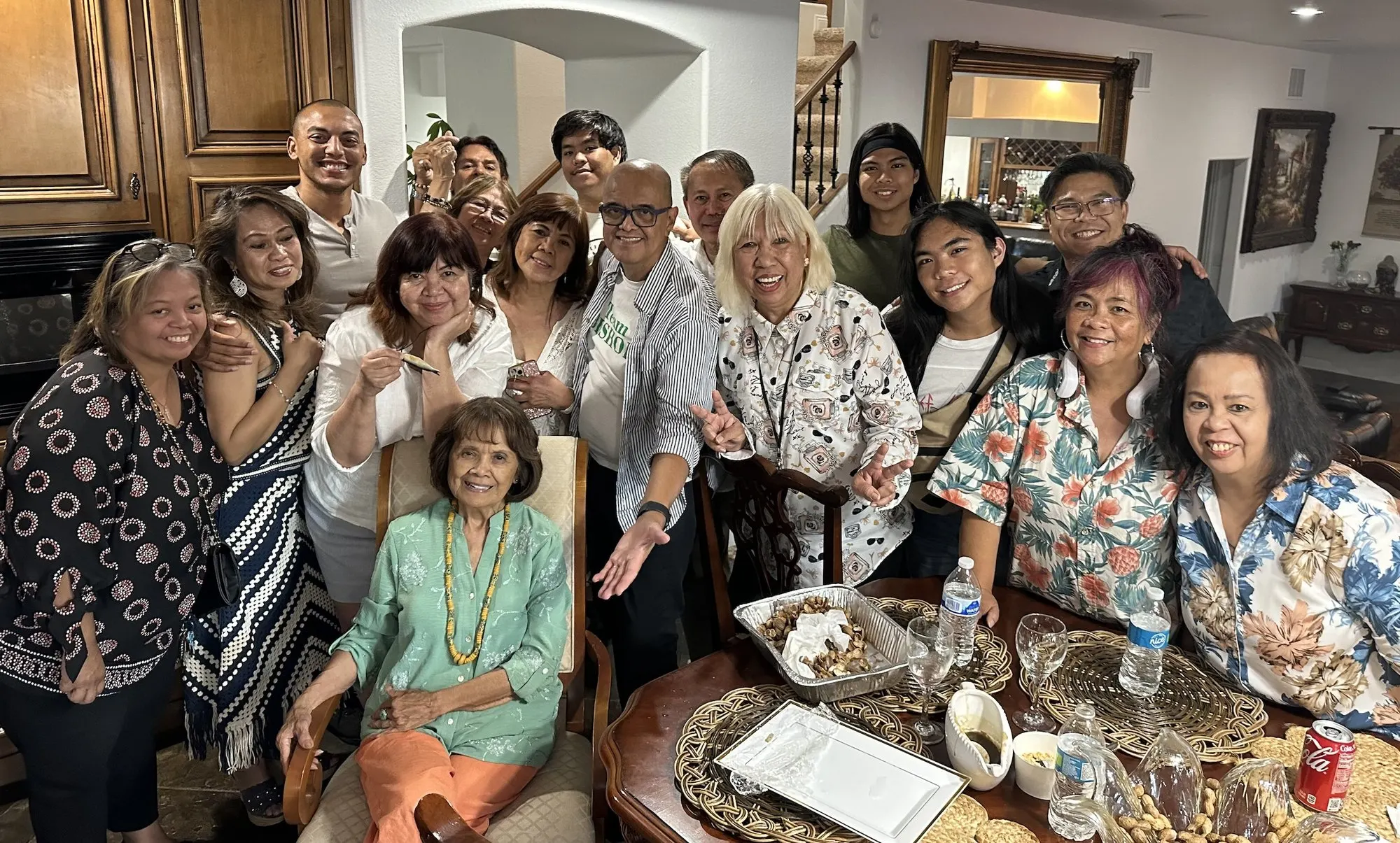 A crowd celebrating at a community event