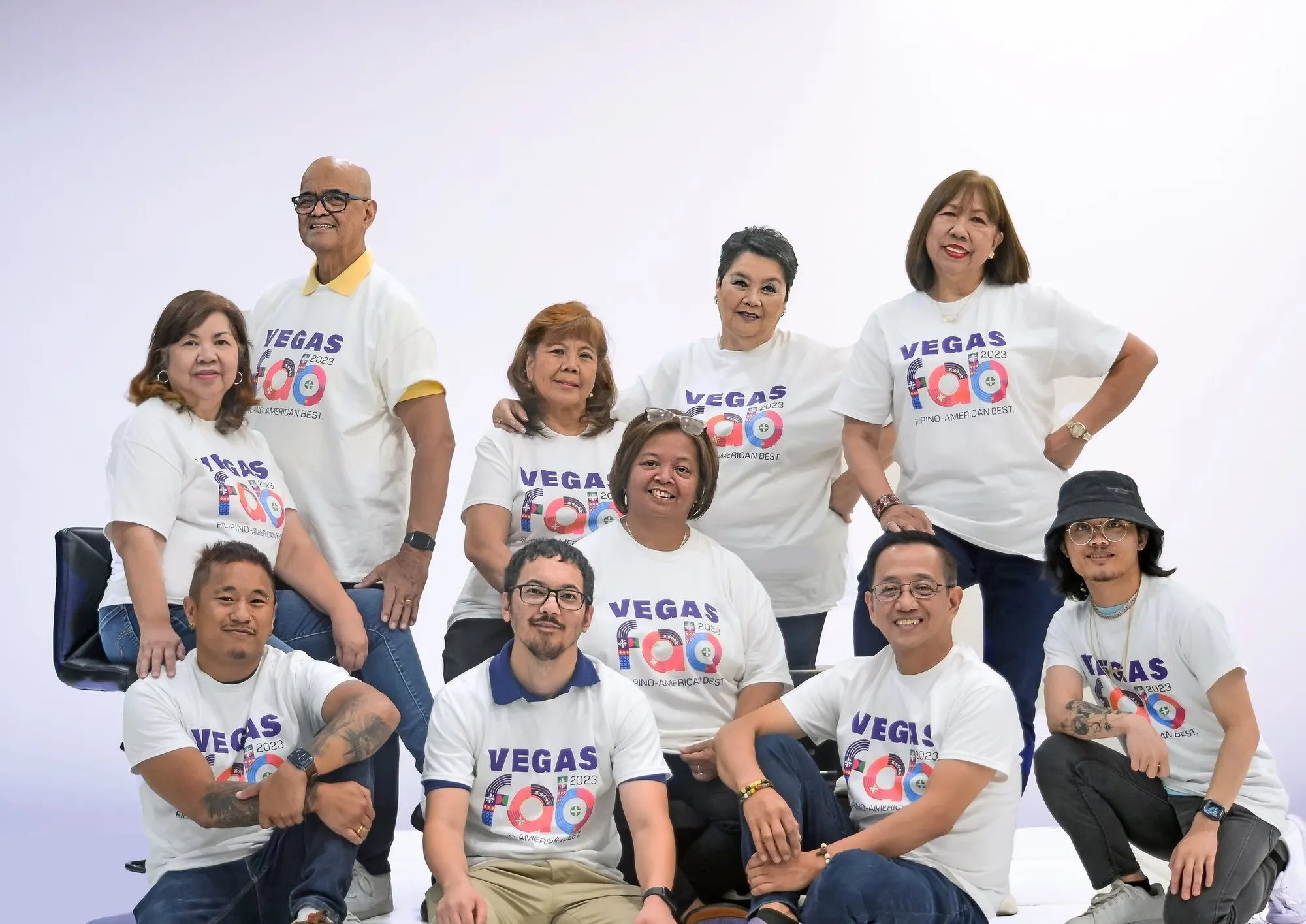 The Vegas FAB team in matching T-shirts